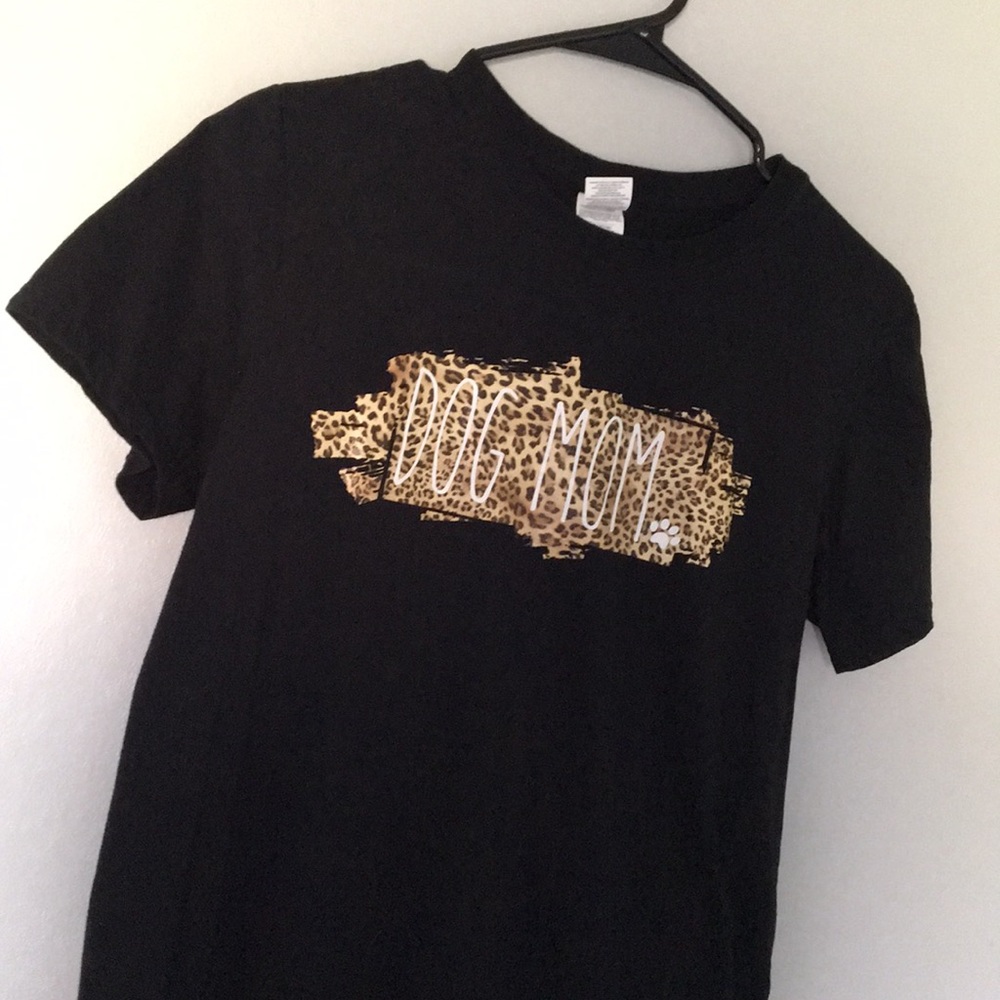 Dog Mom Leopard Print T Shirt